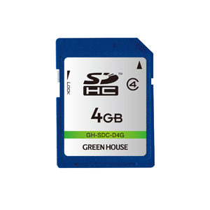 グリーンハウス GreenHouse グリーンハウス GH-SDC-D4G SDカード 4GB クラス4