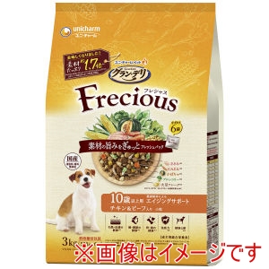 ユニチャーム Unicharm ユニチャーム グラン デリ Frecious 10歳以上用 チキン ビーフ入り 3kg