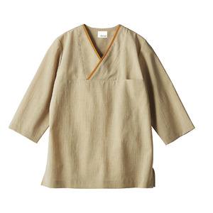 住商モンブラン 住商モンブラン OV6502-3 プルオーバー 兼用 7分袖 ベージュ オニオン Sサイズ 男女兼用