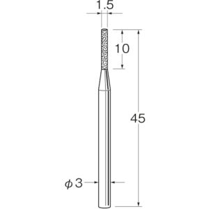 日本精密機械工作 リューター N1115 軸付電着ボラゾン砥石 日本精密機械工作