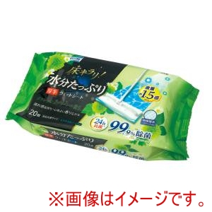 Life-do.Plus Life-do.Plus クリンクル床キラリ水分たっぷりフローリング厚手ウェットリフレッシュグリーン 20枚