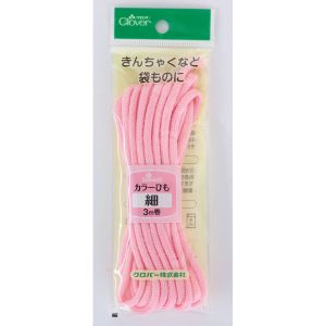 クロバー Clover クロバー カラーひも 細 3m巻 クールピンク 26-134