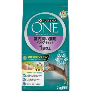 ネスレ日本 Nestle ピュリナワン キャット 室内飼い猫用 インドアキャット 1歳以上 チキン 2kg ネスレ