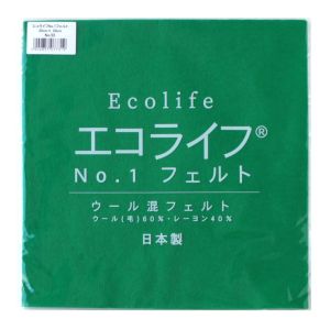 ミササ ミササ エコライフ NO.1 フェルト ウール混 20cm×20cm COL.55 ビリジアン MIS20-55