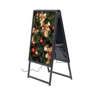 友屋 友屋 A型パネルスタンド LEDグリップA A1両面 39411BLK ブラック