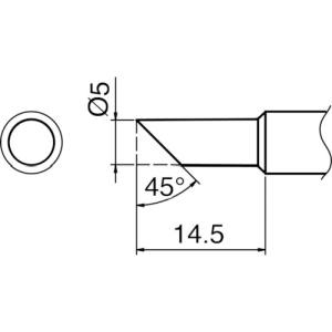 白光 HAKKO 白光 T18-C5 こて先 5C型 HAKKO