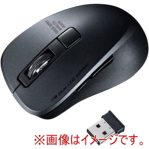 サンワサプライ サンワサプライ MA-WBL153BK 静音ワイヤレスブルーLEDマウス 5ボタン ブラック