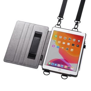 サンワサプライ SANWA SUPPLY サンワサプライ PDA-IPAD1612BK ショルダーベルトケース iPad 10.2インチ スタンド機能付き