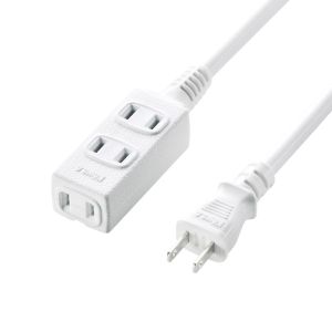 サンワサプライ SANWA SUPPLY サンワサプライ TAP-EX34-5WN スリム 電源延長コード