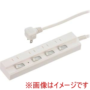 オーム電機 OHM オーム電機 HS-TPK45W-22 4口5m節電タップ雷ガード付22