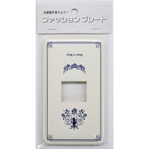 オーム電機 OHM オーム電機 HS-UF01 スイッチプレート ネコ 1個口用 00-4634
