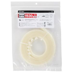 オーム電機 OHM オーム電機 ワイドタイ 1530mm 6本入り 白 WLT-1530-W 6P 09-1766
