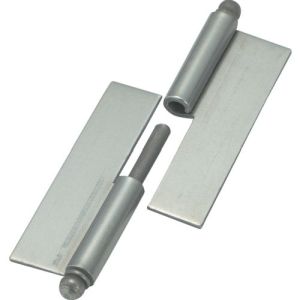 トラスコ中山 TRUSCO スチール製抜き差し蝶番 穴ナシ 右用 (1組(袋)=2個入) 225W-6043R