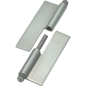 トラスコ中山 TRUSCO スチール製抜き差し蝶番 穴ナシ 左用 (1組(袋)=2個入) 225W-6043L